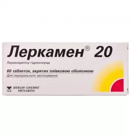 Леркамен 20 таблетки по 20 мг 60 шт. (10х6)
