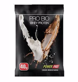 *Смесь Power Pro Сывороточных белков с пробиотиками со вкусом мокачино 40 г
