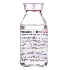 Аминовен инфант раствор для инфузий 10% по 100 мл во флаконе 1 шт.
