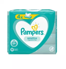 Салфетки влажные Pampers детские Sensitive 4*52шт