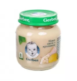 Пюре Gerber Нежные овощи с кроликом 130г