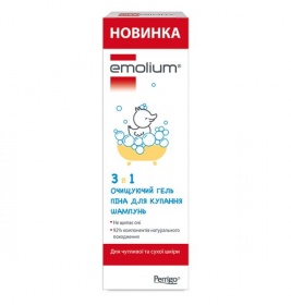 Средство Эмолиум 3в1 гель д/душа, шампунь, пена д/ванны 400мл