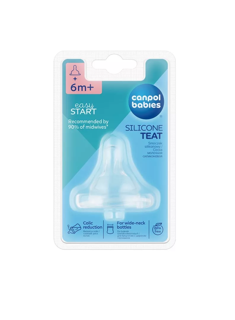 *Соска для бутылочек с широким горлом Canpol Babies EasyStart силиконовая каша 1 шт