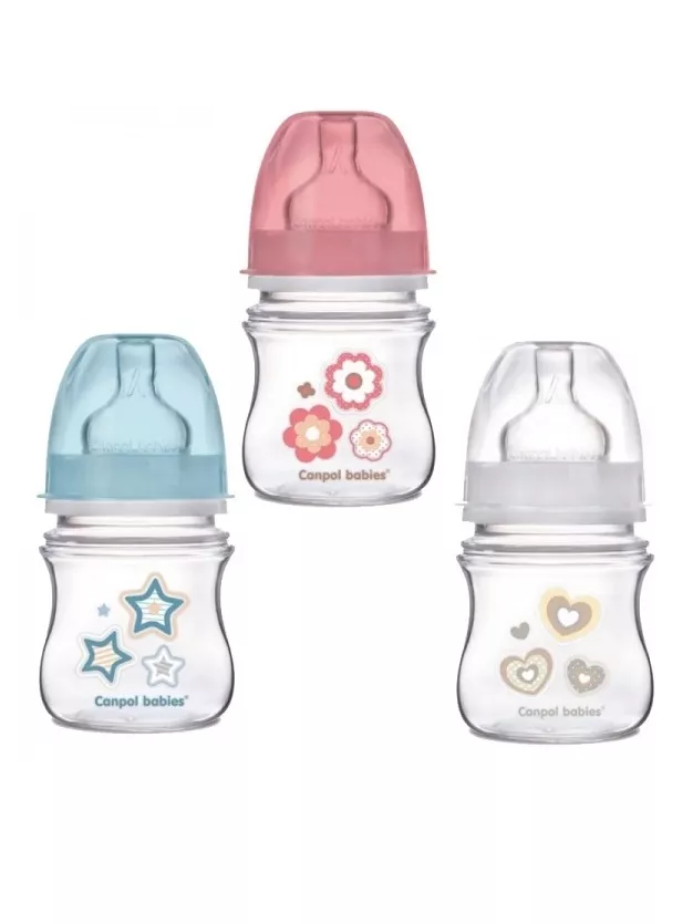*Бутылочка Canpol с широким отверстием антиколиковая Easystart - Newborn baby 35/216 120 мл