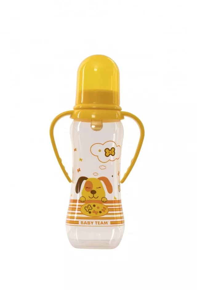 Бутылочка Baby Team 1311 с латексной соской и ручками 250 мл