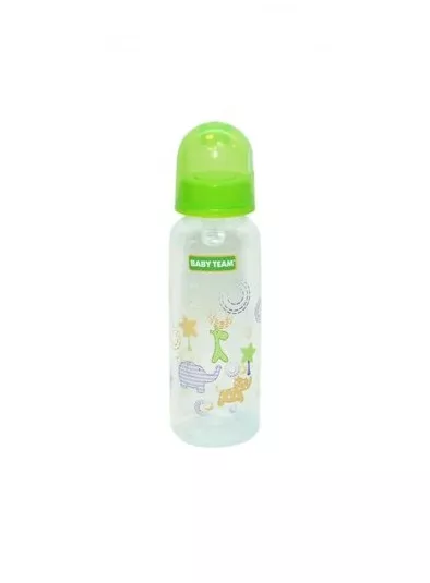 *Бутылочка Baby Team 1410 с силиконовой соской, 250 мл 0+
