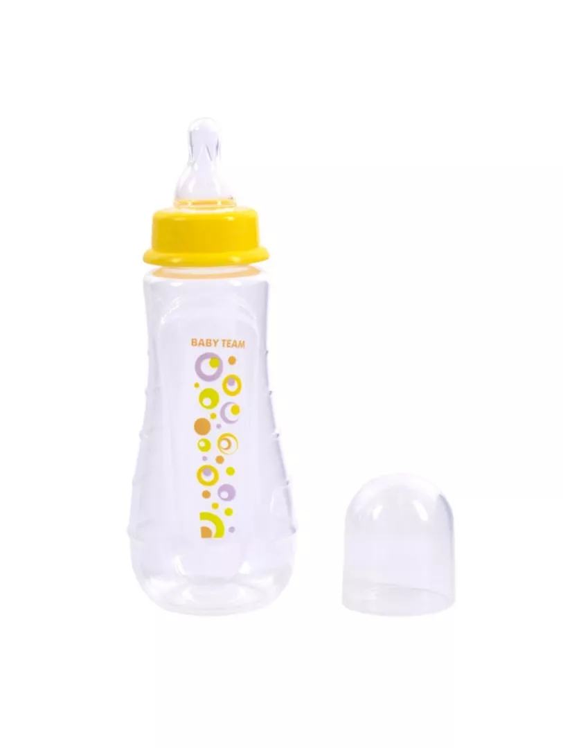 *Бутылочка Baby Team 1412 эргономичной формы с силиконовой соской, 250мл 0+
