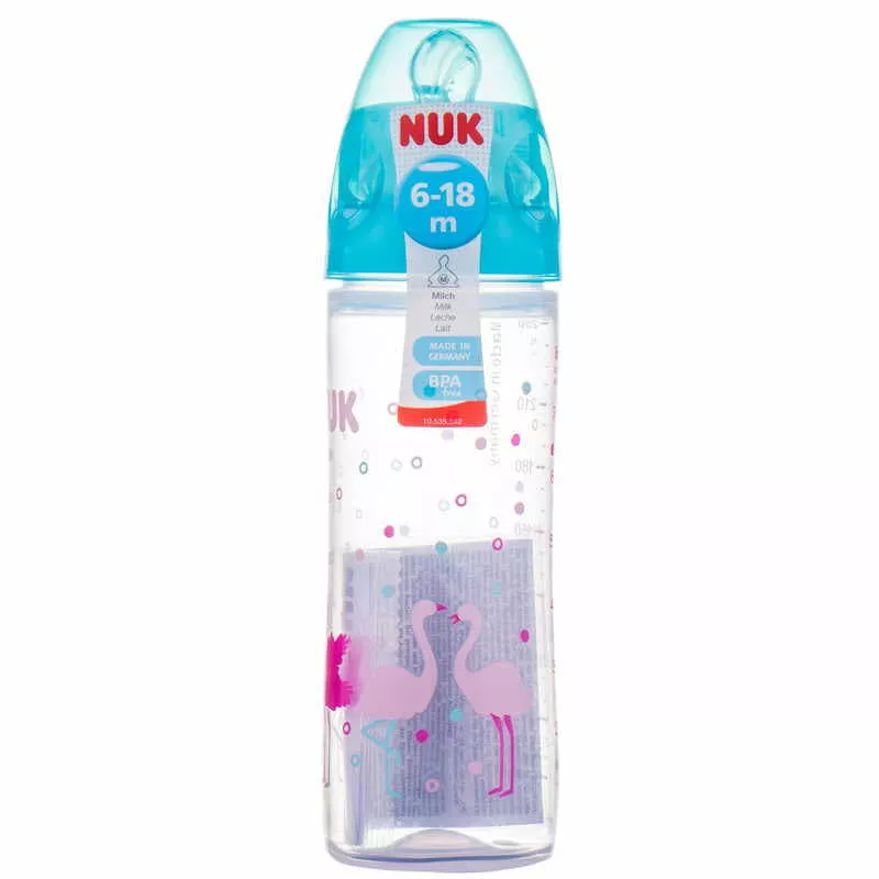 *Бутылочка Nuk Classic 10225141 c силик соской 250 мл (розовая)