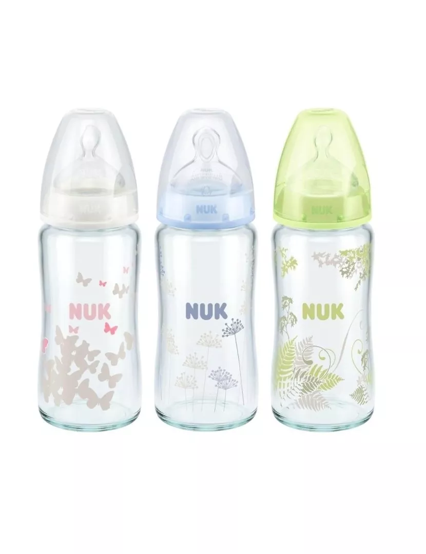 *Бутылочка Nuk First Choice Plus 10745070 (стекло) c силик соской 240 мл р1