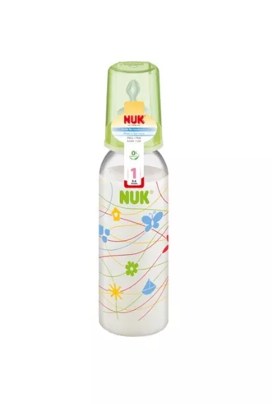 *Бутылочка Nuk 10741419 240мл + соска д/детей от 6мес