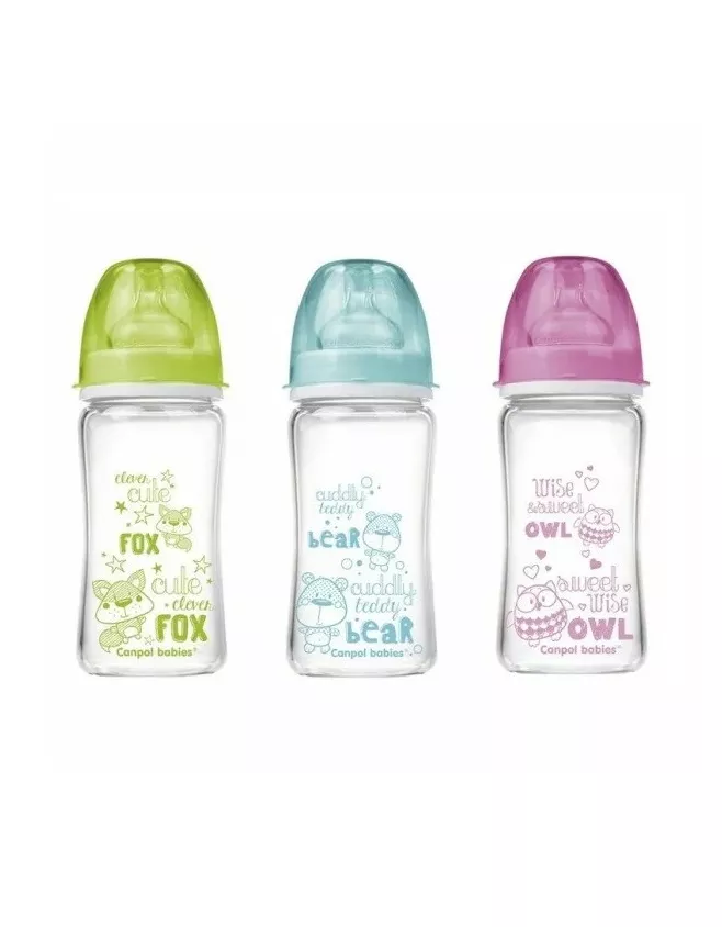 *Бутылочка Canpol 79/002 антиколиковая Easy Start PURE glass 240мл