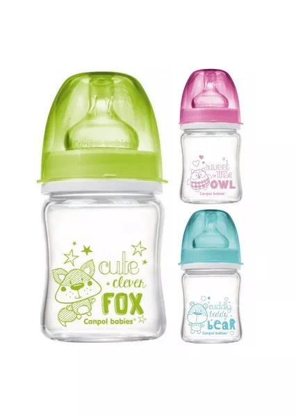 *Бутылочка Canpol 79/001 антиколиковая Easy Start PURE glass 120мл