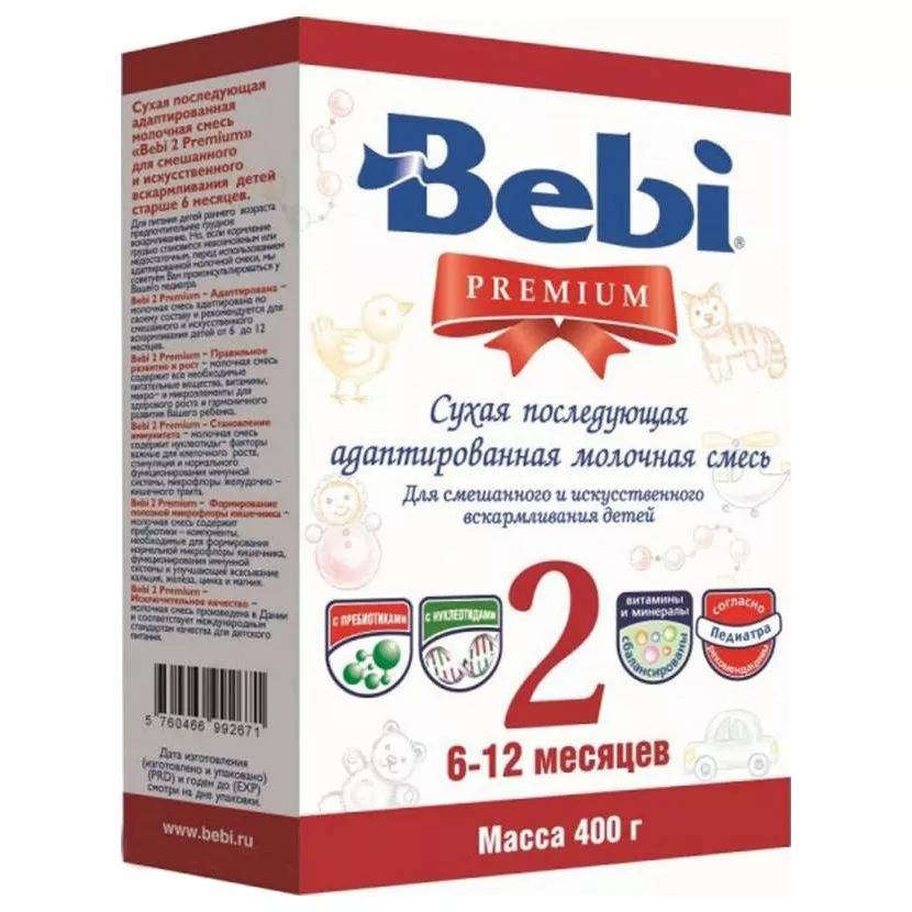 *Смесь Беби Премиум-2 мол.от 6-12мес 400г