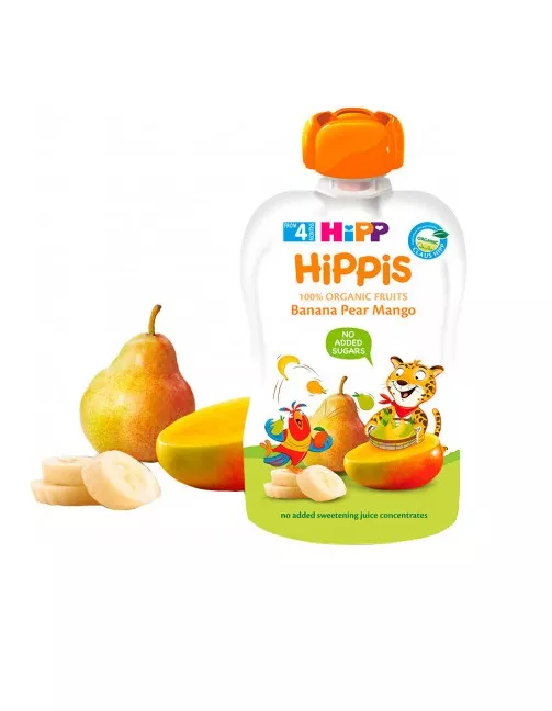*Пюре HiPP 8523_02 Фруктовое Банан-Груша-Манго с 6 мес 100г