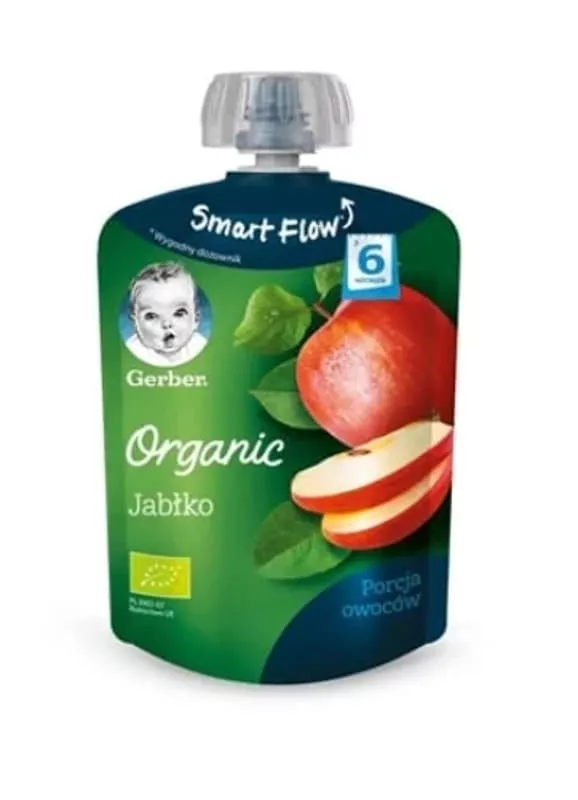*Пюре Gerber Organic яблоко с 6 мес. 90 г (пауч)