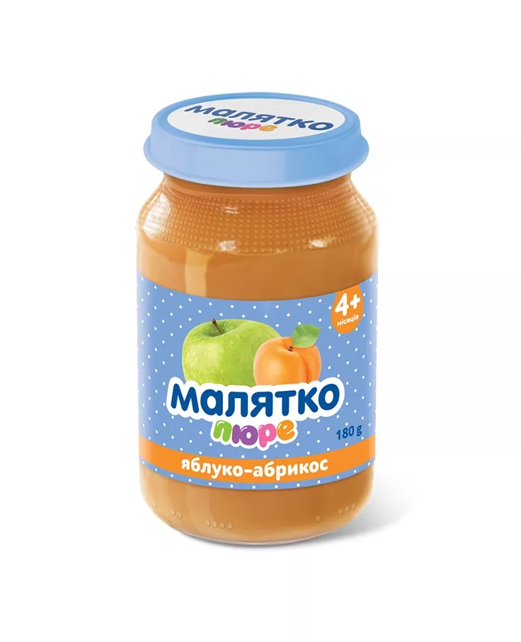 Пюре Малятко яблоко-абрикос стекло 180 г