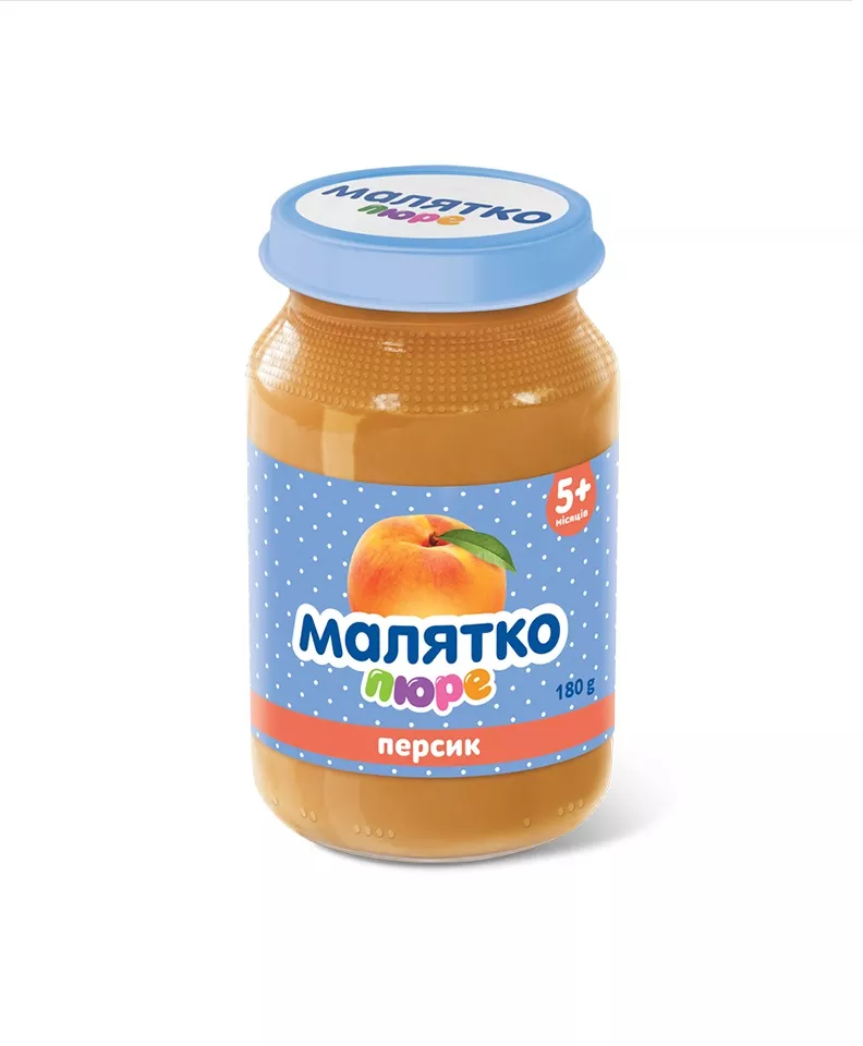 Пюре Малятко персик стекло 180 г