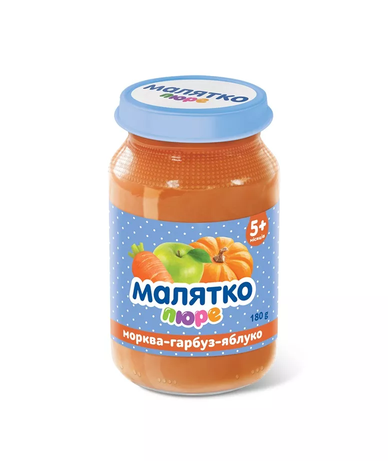 Пюре Малятко морковь-тыква-яблоко стекло 180 г