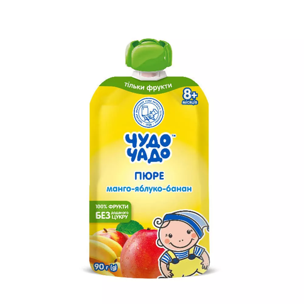 Пюре Чудо-Чадо манго, яблоко, банан 90г (пауч)