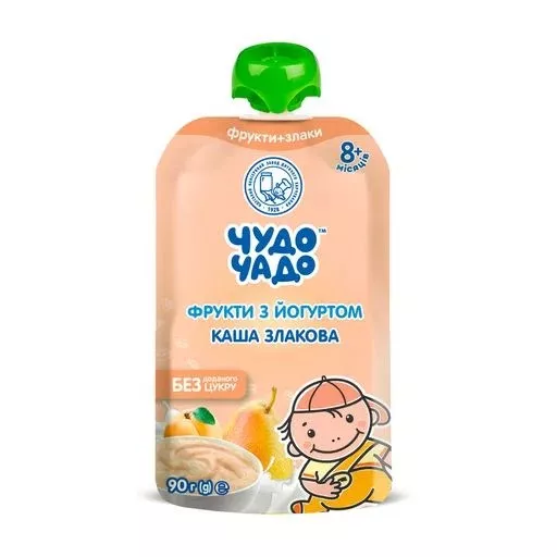 *Пюре Чудо-Чадо фрукты и йогурт каша злаковая Чудо-Чадо 90г (пауч)