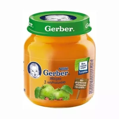 *Gerber П25 Яблоко-шиповник 130г