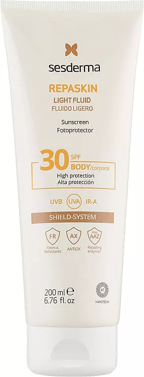 *Лосьон Sesderma REPASKIN солнцезащитный для тела SPF 30+ 200мл