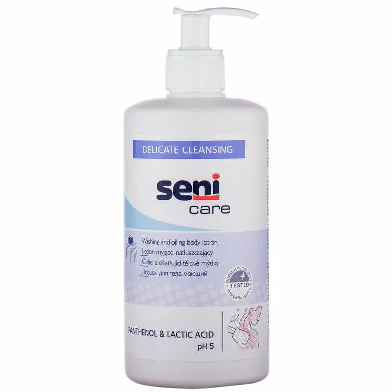 *Г SENI Care лосьон моющий д/тела,уход за сух.кожей 500мл
