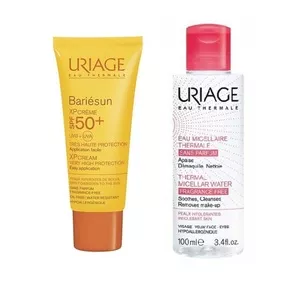 *Набор Uriage Барьесан Крем Солнцезащитный SPF50+ 50мл+Вода мицелярная термальная д/чувс. кожи 100мл