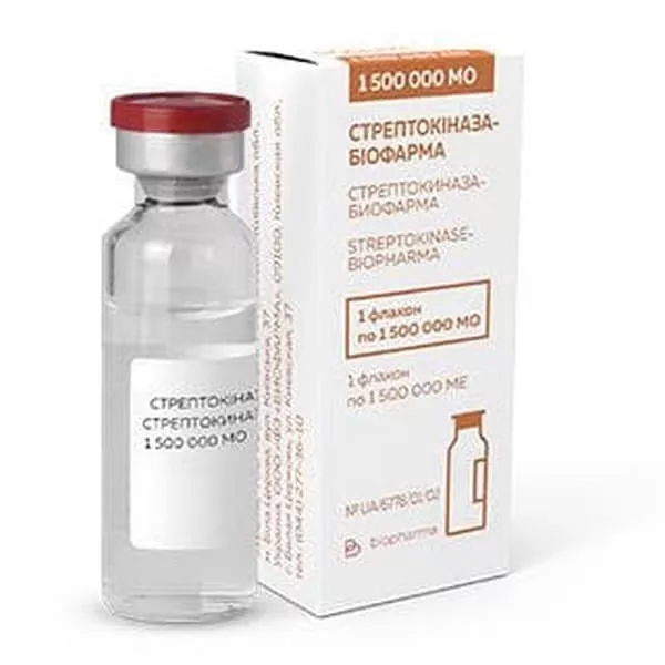 Стрептокиназа-Биофарма порошок по 1500000 МЕ во флаконе 1 шт.
