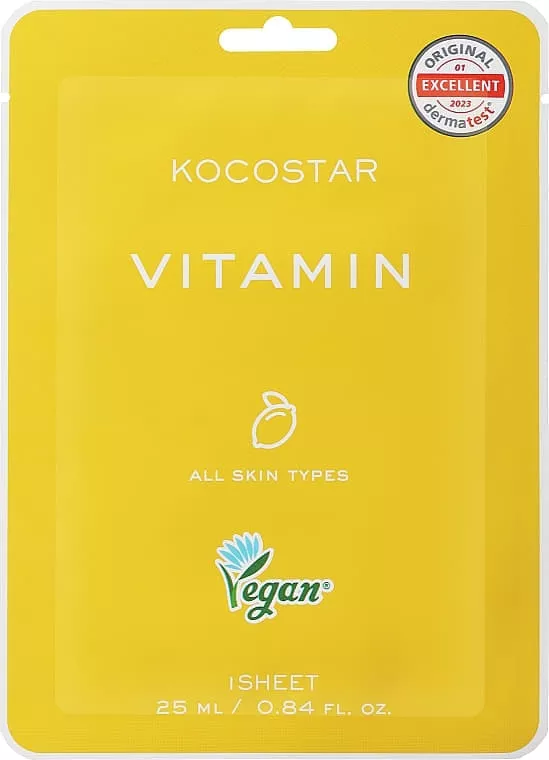*Маска Kocostar Vitamin mask антиоксидантная для сияния кожи с витаминами
