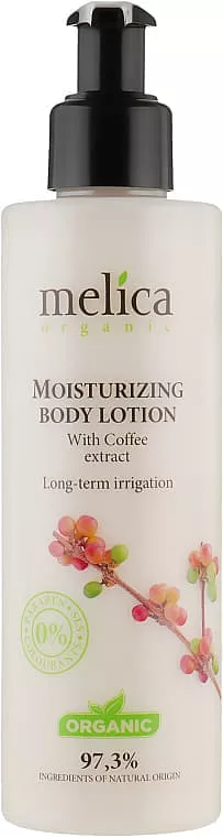 *Молочко Melica Organic Увлажняющее для тела с экстрактом кофе 200 мл