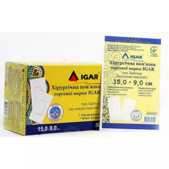 *Повязка Igar хир.Лайтпор 15*9см