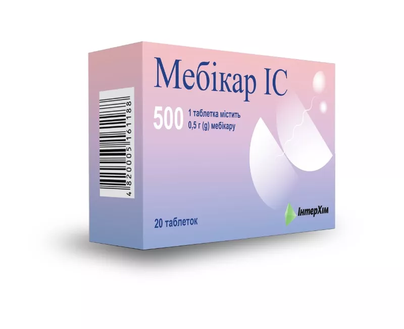 Мебикар IC таблетки по 0.5 г 20 шт. (10х2)