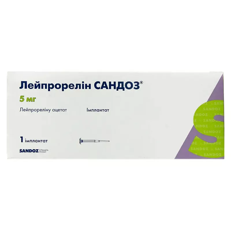Лейпрорелин Сандоз имплантант по 5 мг в шприцах 1 шт.