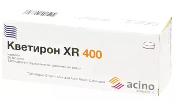 Кветирон XR таблетки по 400 мг 60 шт. (10х6)