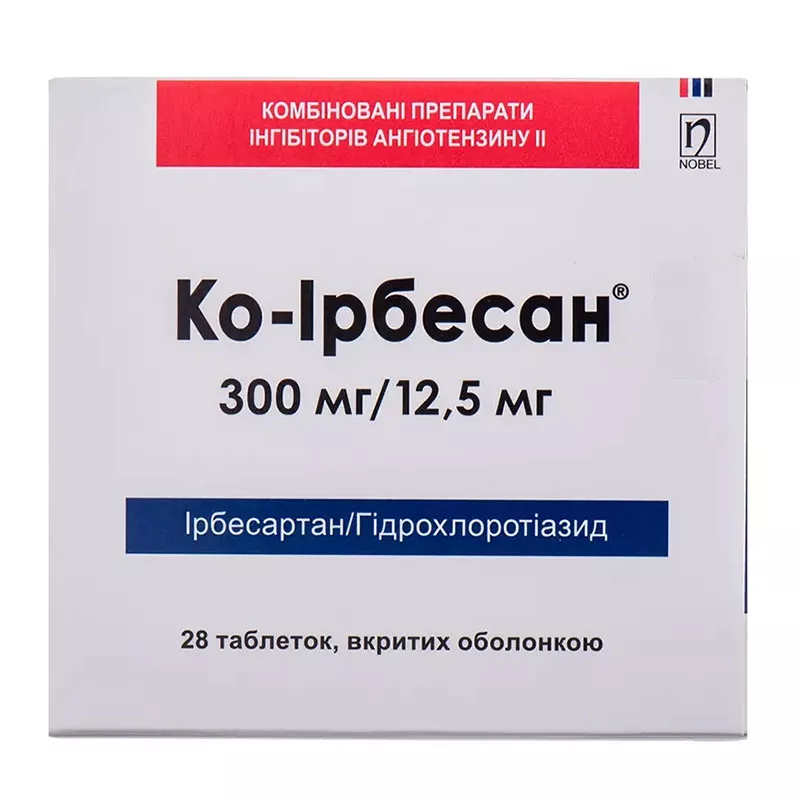 Ко-Ирбесан таблетки по 300 мг/12.5 мг 28 шт. (14х2)