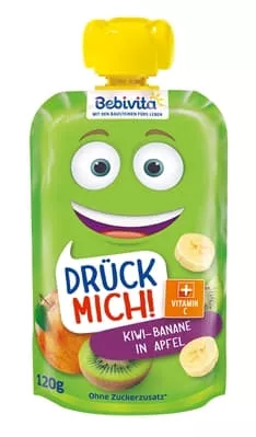 *Пюре Bebivita 19303 Яблоко-киви-банан 125г