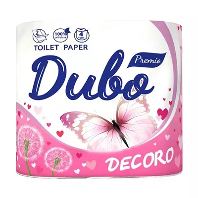 Бумага туалетная Диво Premio/Soffione Decoro розовая №4