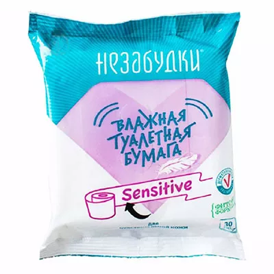 *Бумага туалетная Незабудки Влажная Sensetiv 30шт