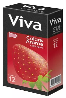 *Презервативы VIVA цветные ароматизированные №12