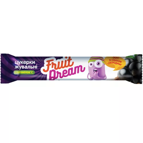 *Конфеты Fruit Dream жеват. с смородиновым соком + вит С 15г