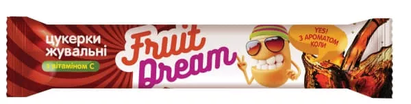 *Конфеты Fruit Dream жеват. с ароматом колы + вит С 15г