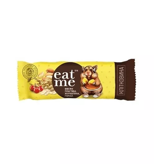 *Батончик Eat me зерновой, клюква, орехи в глазури 33/40г