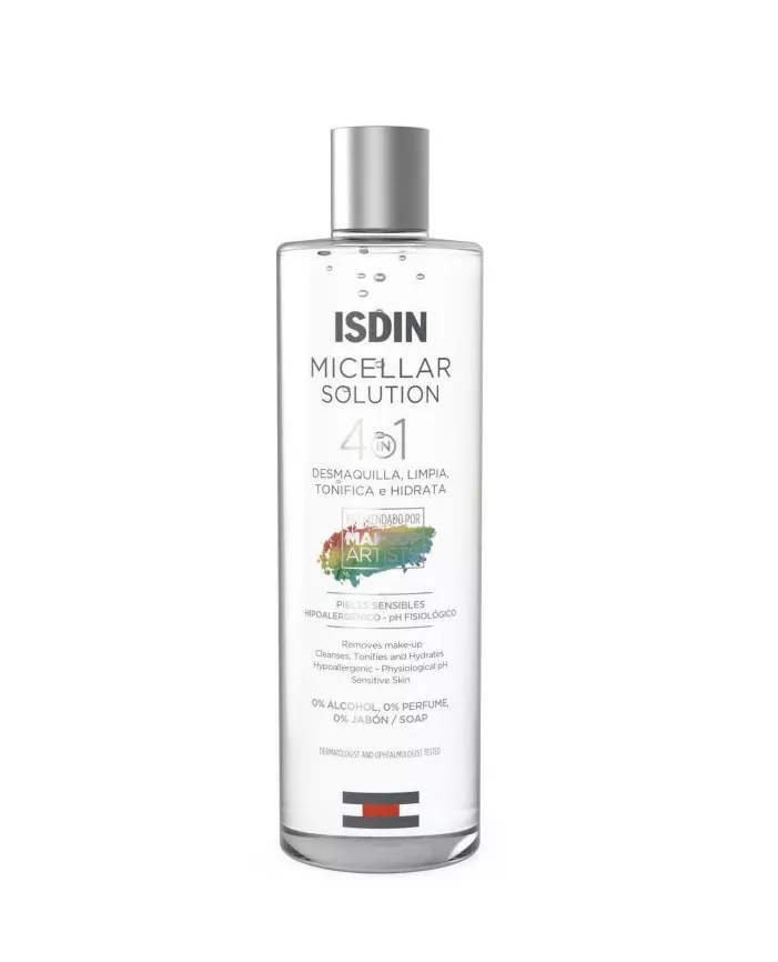 *Мицелярная вода ISDIN 4в1 для снятия водостойкого макияжа с лица, глаз и губ 400мл