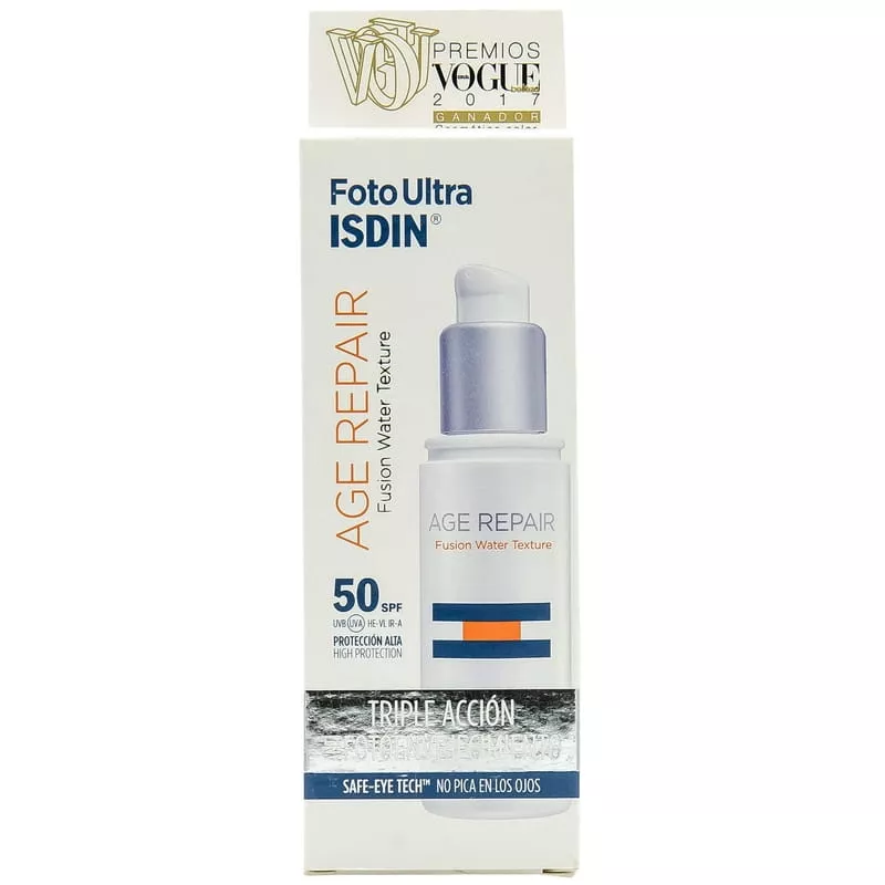 *Флюид ISDIN AGE REPAIR солнцезащитный тройное действие против фотостарения кожи SPF50 50мл