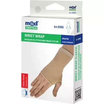 Бандаж Medtextile 8506 на лучезапястный сустав эластичный р. S