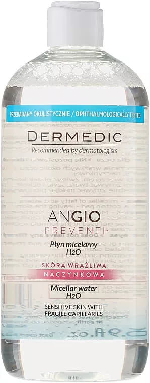 *Мицелярная вода Dermedic Angio Preventi H2O для чувствительной кожи 500мл