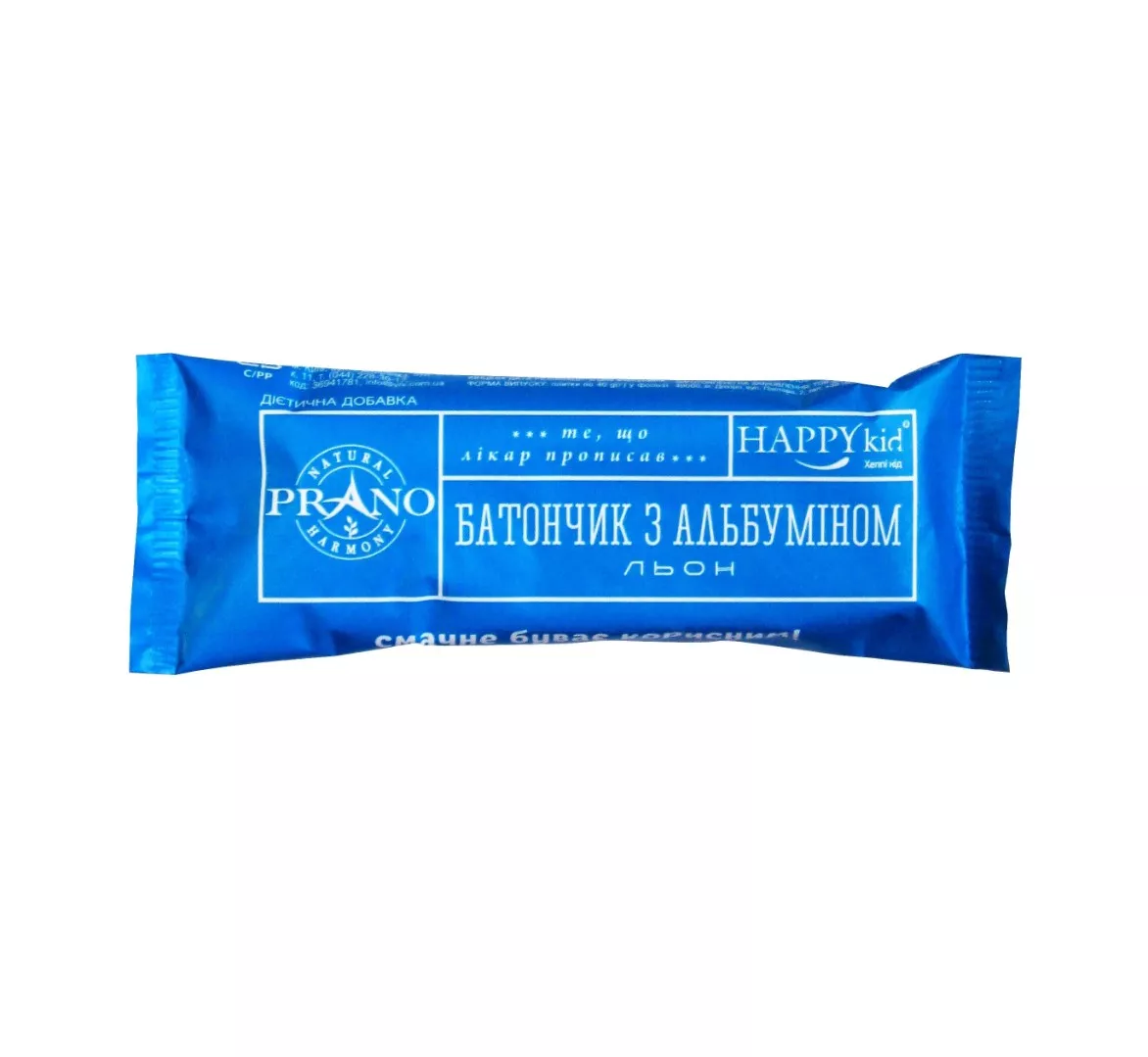 *Батончик с альбумином PRANO лен 40г