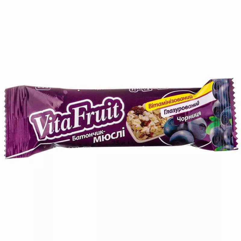 *Батончик-мюсли Vita Fruit черника 25г
