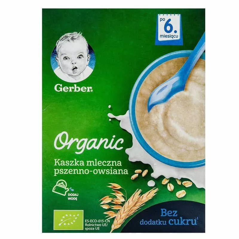 *Каша Gerber Organic молочная пшенично-овсяная 240г